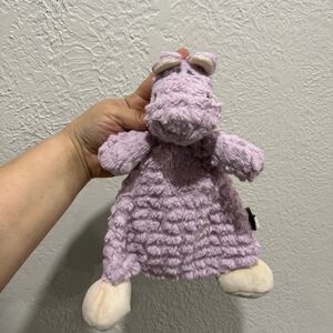 Demdaco Nat & Jules Hypo Purple Cozies Hippo Lovey Baby